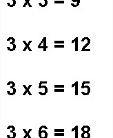 Table de 3 Multiplication