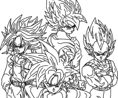 Coloriage Dragon Ball Z GT