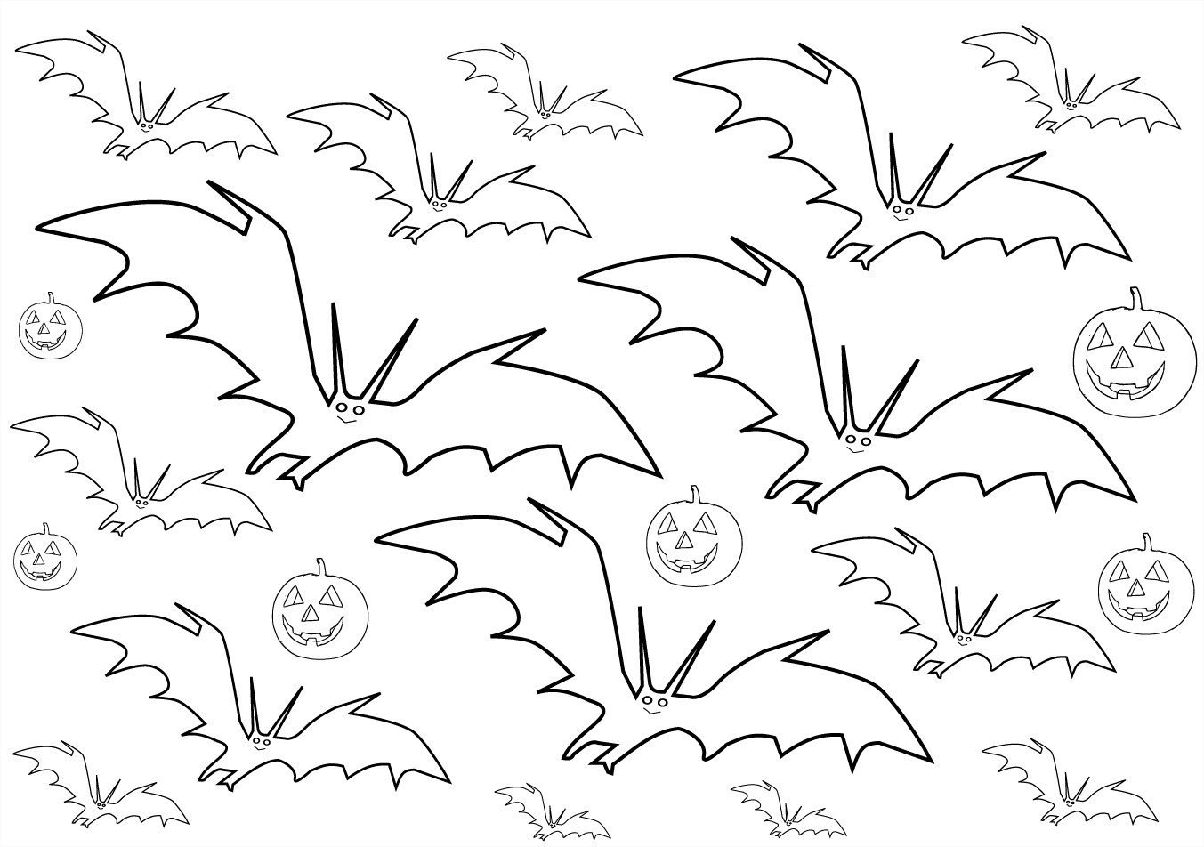 Coloriage chauve-souris Halloween