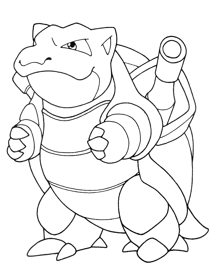 Coloriage Tortank Pokemon