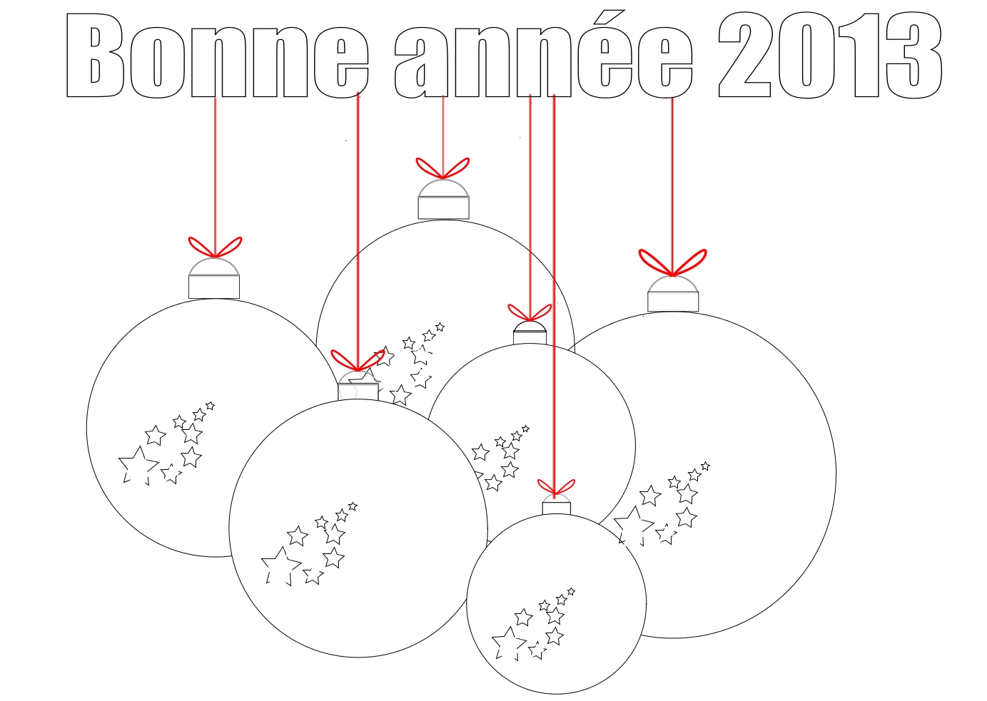 Coloriage Joyeuse année 2013