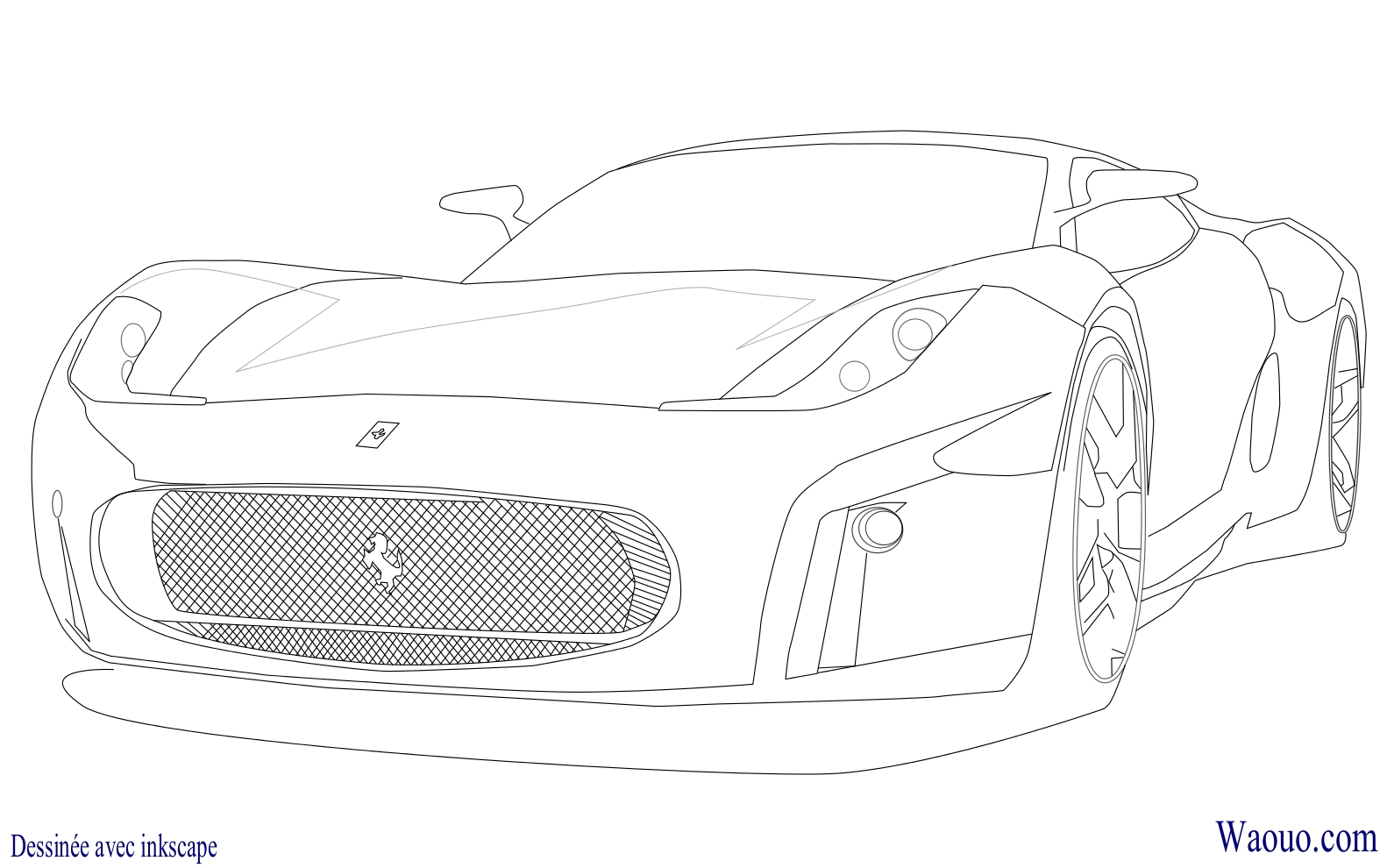 Coloriage Ferrari F458 Italia