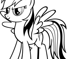 Coloriage Rainbow Dash