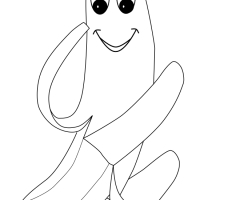 Coloriage Banane marrante