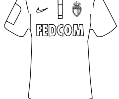 Coloriage maillot Monaco